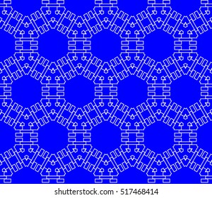 abstract geometric seamless pattern. vector. blue
