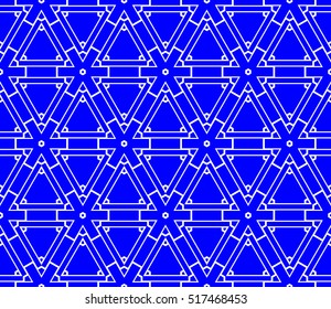 abstract geometric seamless pattern. vector. blue