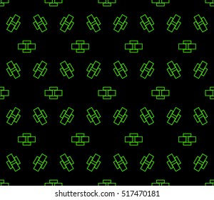 abstract geometric seamless pattern. vector. green and black