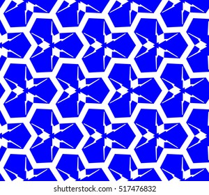 abstract geometric seamless pattern. vector. blue
