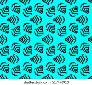 abstract geometric seamless pattern. vector. blue