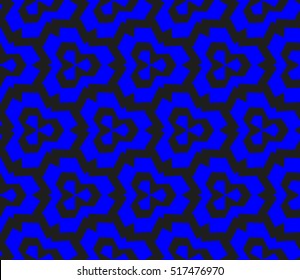 abstract geometric seamless pattern. vector. blue
