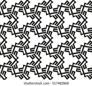 abstract geometric seamless pattern. vector. white and black