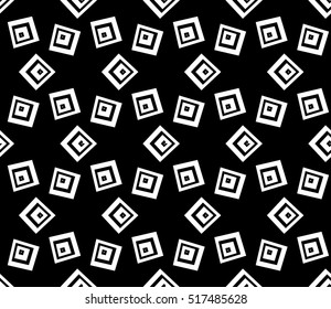 abstract geometric seamless pattern. vector. white and black