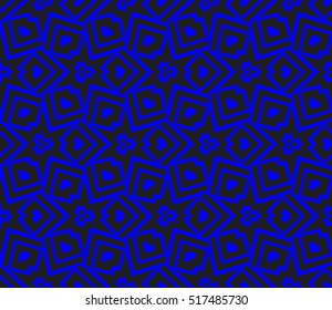 abstract geometric seamless pattern. vector. blue