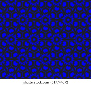 abstract geometric seamless pattern. vector. blue