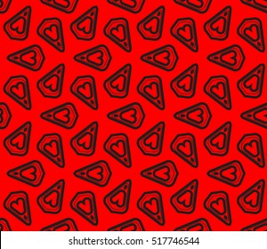 abstract geometric seamless pattern. vector. red and black