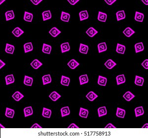 abstract geometric seamless pattern. vector. purple. neon