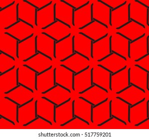 abstract geometric seamless pattern. vector. red and black