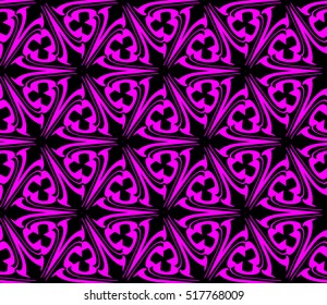 abstract geometric seamless pattern. vector. purple. neon