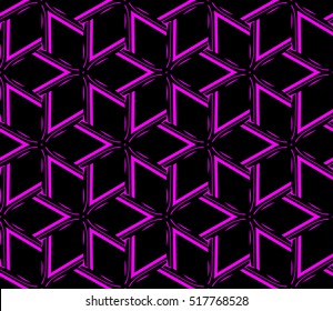 abstract geometric seamless pattern. vector. purple. neon