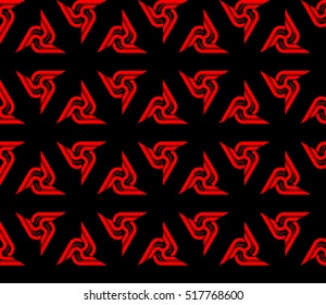abstract geometric seamless pattern. vector. red and black