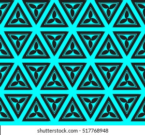 abstract geometric seamless pattern. vector. blue