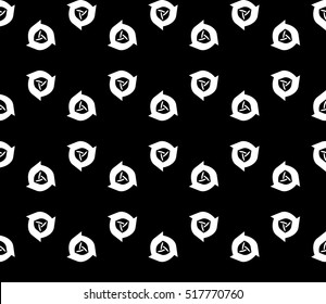abstract geometric seamless pattern. vector. white and black