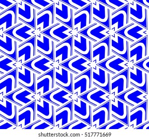 abstract geometric seamless pattern. vector. blue