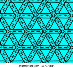 abstract geometric seamless pattern. vector. blue