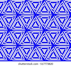 abstract geometric seamless pattern. vector. blue