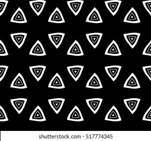 abstract geometric seamless pattern. vector. white and black