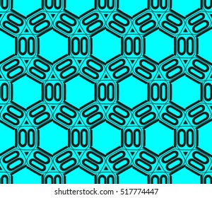 abstract geometric seamless pattern. vector. blue