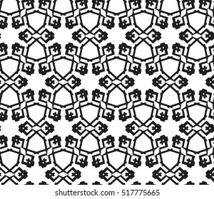 abstract geometric seamless pattern. vector. white and black