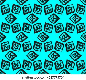 abstract geometric seamless pattern. vector. blue