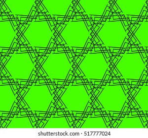 abstract geometric seamless pattern. vector. green and black