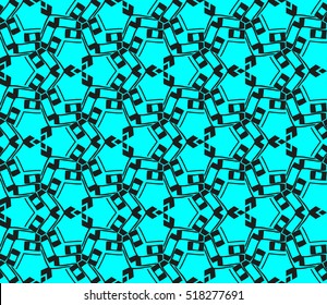 abstract geometric seamless pattern. vector. blue. neon