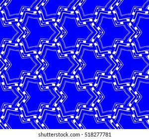 abstract geometric seamless pattern. vector. blue. neon