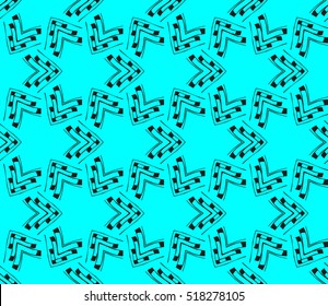 abstract geometric seamless pattern. vector. blue. neon