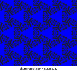 abstract geometric seamless pattern. vector. blue. neon