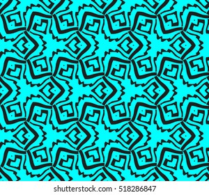 abstract geometric seamless pattern. vector. blue. neon