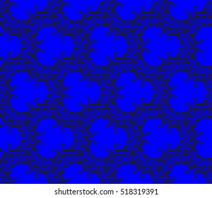 abstract geometric seamless pattern. vector. blue. neon
