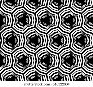 abstract geometric seamless pattern. vector. white and black