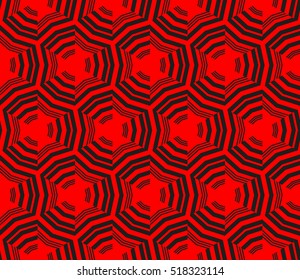 abstract geometric seamless pattern. vector. red and black