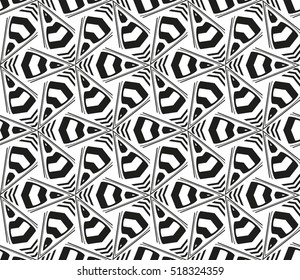 abstract geometric seamless pattern. vector. white and black