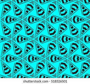abstract geometric seamless pattern. vector. blue. neon