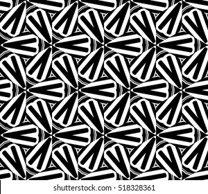 abstract geometric seamless pattern. vector. white and black