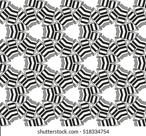 abstract geometric seamless pattern. vector. white and black