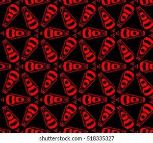 abstract geometric seamless pattern. vector. red and black