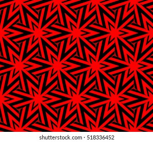 abstract geometric seamless pattern. vector. red and black