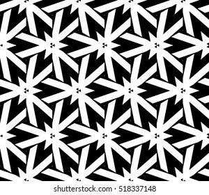 abstract geometric seamless pattern. vector. white and black