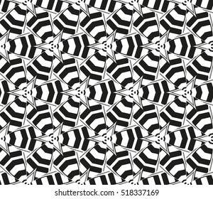 abstract geometric seamless pattern. vector. white and black