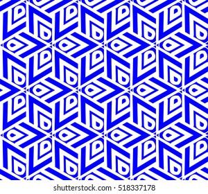 abstract geometric seamless pattern. vector. blue. neon