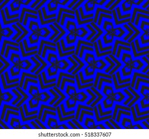 abstract geometric seamless pattern. vector. blue. neon