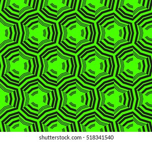 abstract geometric seamless pattern. vector. green and black. neon