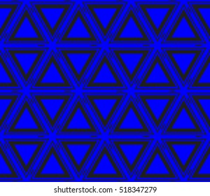 abstract geometric seamless pattern. vector. blue. neon