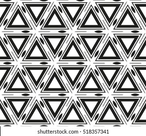 abstract geometric seamless pattern. vector. white and black