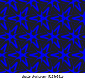 abstract geometric seamless pattern. vector. blue. neon