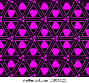 abstract geometric seamless pattern. vector. purple. neon