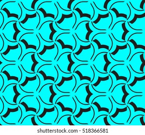abstract geometric seamless pattern. vector. blue. neon